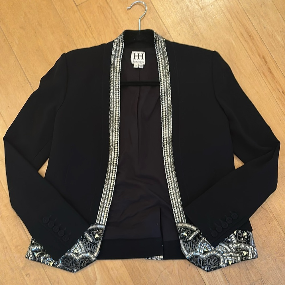 Haute Hippie Black Embellished Blazer Jacket – Size 0